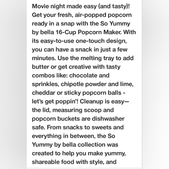 Bella popcorn maker - Picture 9 of 9